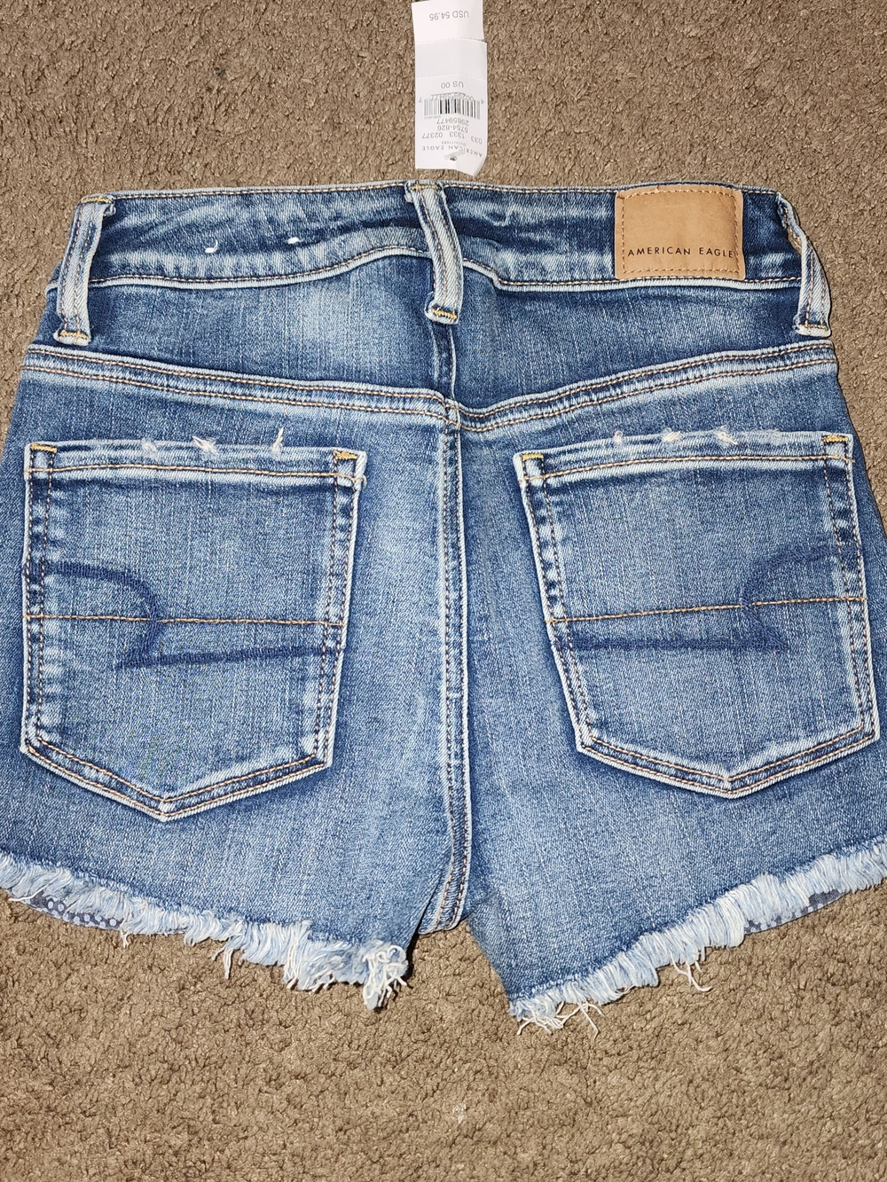 American Eagle Outfitters Distressed Blue Denim Cutoff Shorts - Picture 2 of 3